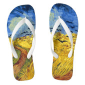Van Gogh Wheat Fields impressionistisches Gemälde Badesandalen (Fußbett)