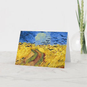Van Gogh Wheat Fields impressionistisches Gemälde Dankeskarte