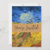 Van Gogh Wheat Fields impressionistisches Gemälde Einladung (Vorderseite)