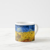 Van Gogh Wheat Fields impressionistisches Gemälde Espressotasse (Vorderseite Rechts)