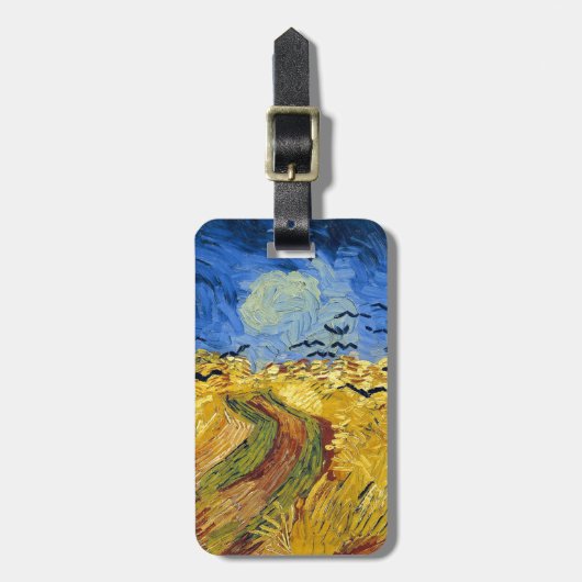 Van Gogh Wheat Fields impressionistisches Gemälde Gepäckanhänger (Vorderseite vertikal)
