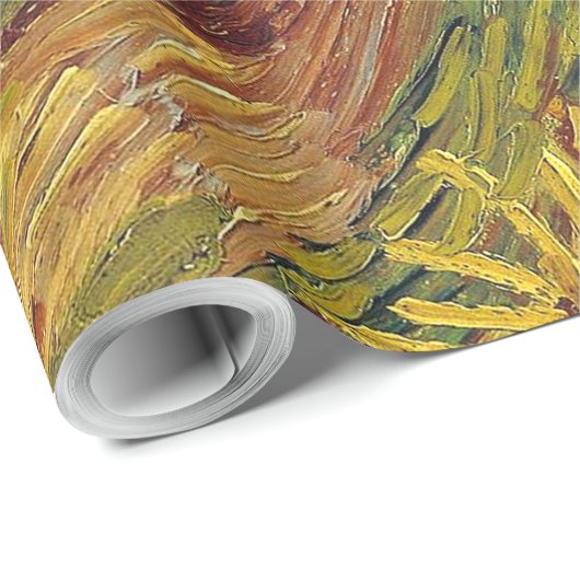 Van Gogh Wheat Fields impressionistisches Gemälde Geschenkpapier (Rolleneckpunkt)