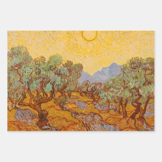 Van Gogh Wheat Fields impressionistisches Gemälde Geschenkpapier Set (Vorderseite 3)