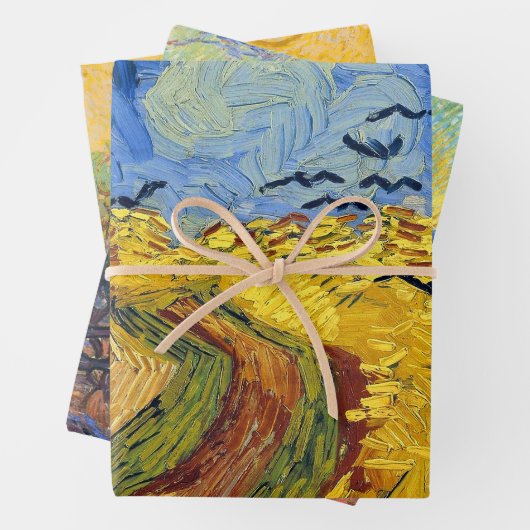 Van Gogh Wheat Fields impressionistisches Gemälde Geschenkpapier Set (Beispiel)