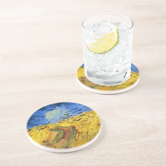 Van Gogh Wheat Fields impressionistisches Gemälde Getränkeuntersetzer (Seite)