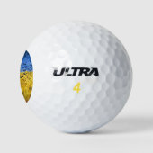 Van Gogh Wheat Fields impressionistisches Gemälde Golfball (Logo)