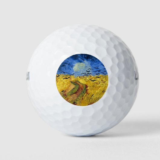 Van Gogh Wheat Fields impressionistisches Gemälde Golfball (Vorderseite)