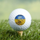 Van Gogh Wheat Fields impressionistisches Gemälde Golfball (Insitu T-Shirt)