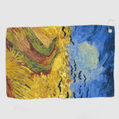 Van Gogh Wheat Fields impressionistisches Gemälde Golfhandtuch (Horizontal)