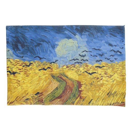 Van Gogh Wheat Fields impressionistisches Gemälde Kissenbezug (Vorderseite)