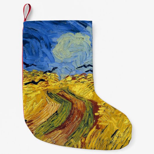 Van Gogh Wheat Fields impressionistisches Gemälde Kleiner Weihnachtsstrumpf (Vorderseite)