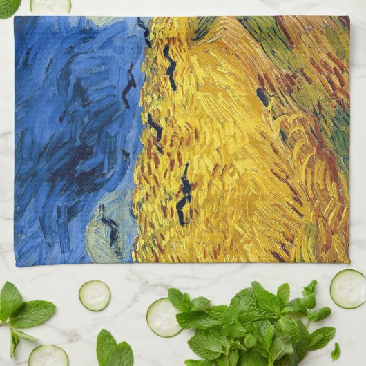 Van Gogh Wheat Fields impressionistisches Gemälde Küchentuch (Gefaltet)