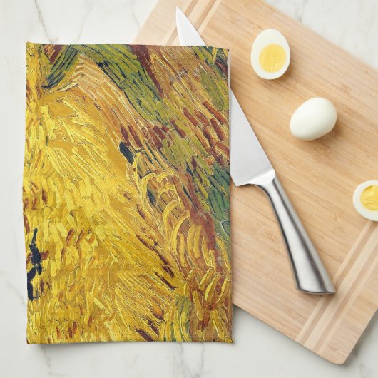 Van Gogh Wheat Fields impressionistisches Gemälde Küchentuch (Viertel Falte)