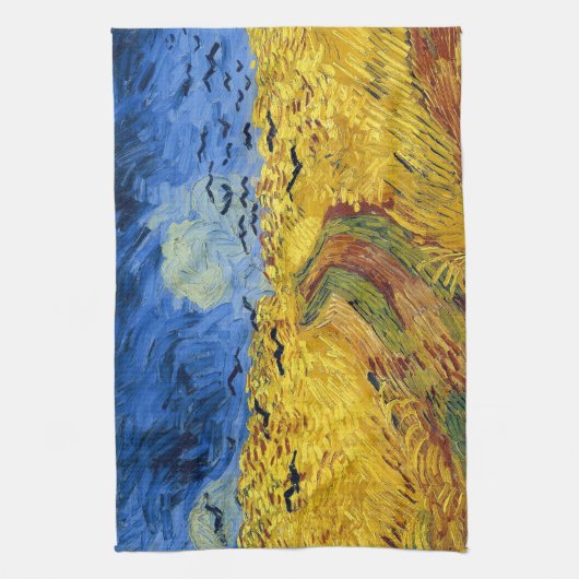 Van Gogh Wheat Fields impressionistisches Gemälde Küchentuch (Vertikal)