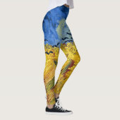 Van Gogh Wheat Fields impressionistisches Gemälde Leggings (Rechts)