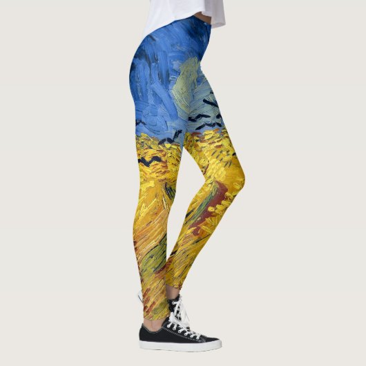 Van Gogh Wheat Fields impressionistisches Gemälde Leggings (Rechts)