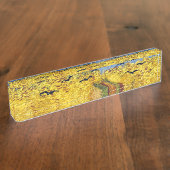 Van Gogh Wheat Fields impressionistisches Gemälde Namensplakette (Seite)