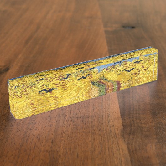 Van Gogh Wheat Fields impressionistisches Gemälde Namensplakette (Seite)