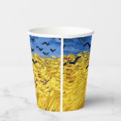 Van Gogh Wheat Fields impressionistisches Gemälde Pappbecher (Rechts)