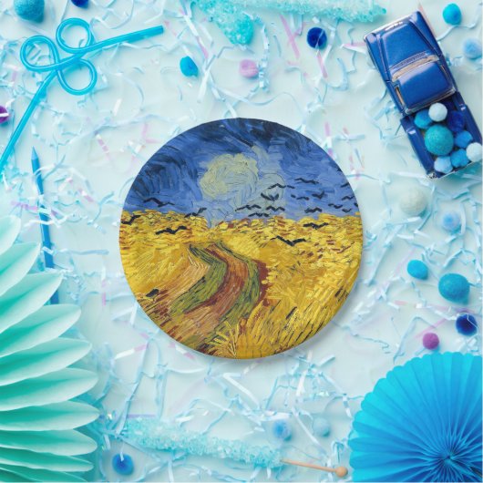 Van Gogh Wheat Fields impressionistisches Gemälde Pappteller (Party)