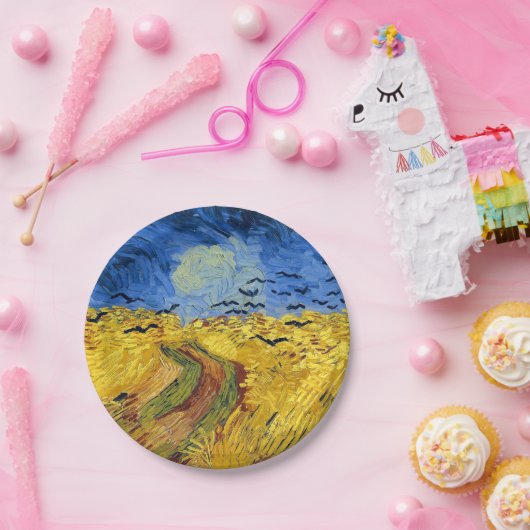 Van Gogh Wheat Fields impressionistisches Gemälde Pappteller (Party)