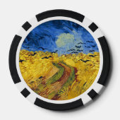 Van Gogh Wheat Fields impressionistisches Gemälde Pokerchips (Rückseite)