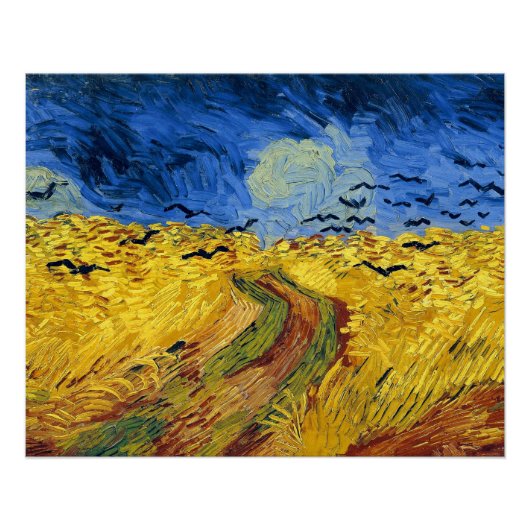 Van Gogh Wheat Fields impressionistisches Gemälde Poster (Vorderseite)