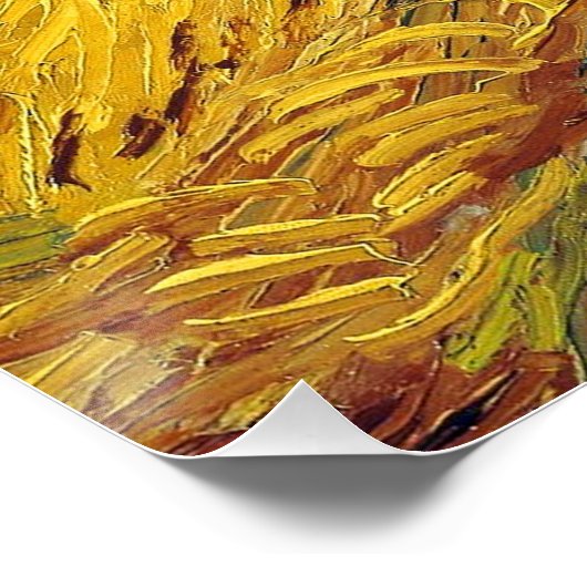 Van Gogh Wheat Fields impressionistisches Gemälde Poster (Ecke)