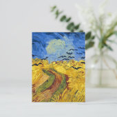 Van Gogh Wheat Fields impressionistisches Gemälde Postkarte (Stehend Vorderseite)