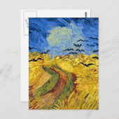Van Gogh Wheat Fields impressionistisches Gemälde Postkarte (Vorne/Hinten)