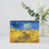 Van Gogh Wheat Fields impressionistisches Gemälde Postkarte (Stehend Vorderseite)