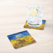 Van Gogh Wheat Fields impressionistisches Gemälde Rechteckiger Pappuntersetzer (Vor Ort)