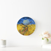 Van Gogh Wheat Fields impressionistisches Gemälde Runde Wanduhr (Zuhause)