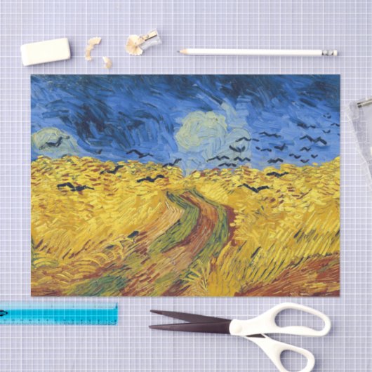 Van Gogh Wheat Fields impressionistisches Gemälde Seidenpapier (Handwerk)