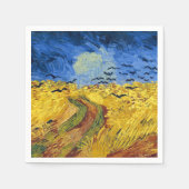 Van Gogh Wheat Fields impressionistisches Gemälde Serviette (Vorderseite)