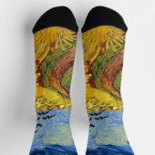 Van Gogh Wheat Fields impressionistisches Gemälde Socken (Oben)
