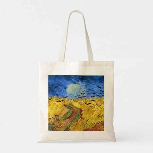 Van Gogh Wheat Fields impressionistisches Gemälde Tragetasche (Rückseite)