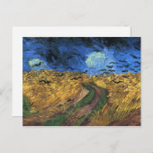 Van Gogh Wheatfield mit Crows Postkarte (Vorne/Hinten)