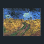 Van Gogh Wheatfield mit Crows Postkarte<br><div class="desc">Van Gogh Wheatfield mit Crows Postkarte. Ölmalerei auf Leinwand aus dem Jahr 1890. Das Feld mit Krähen bleibt eine der beliebtesten Landschaften von van Gogh. Die Krähen, die aus dem Weizenfeld herausstürzen, werden auf den Feldern von Auvers-sur-Oise mit einem schönen Gefühl der Bewegung und des Raumes präsentiert. Ein großartiges Geschenk...</div>