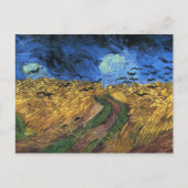Van Gogh Wheatfield mit Crows Postkarte (Vorderseite)