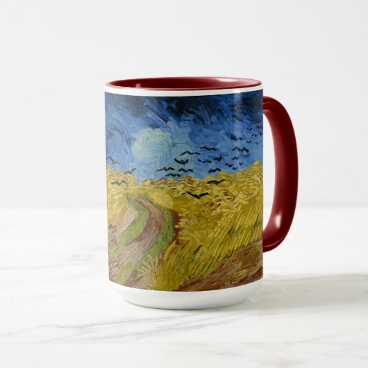 Van Gogh Wheatfield mit Crows Tasse (VorderseiteRechts)