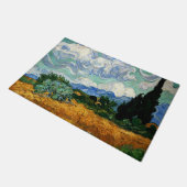 Van Gogh - Wheatfield mit Cypress Tree Fußmatte (Schrägansicht)