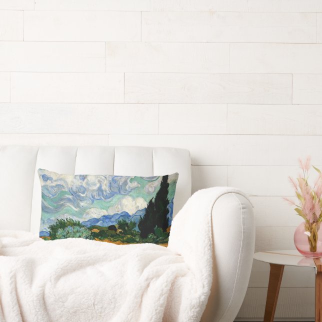 Van Gogh - Wheatfield mit Cypress Tree Lendenkissen (Liege)