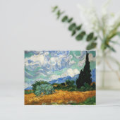 Van Gogh - Wheatfield mit Cypress Tree Postkarte (Stehend Vorderseite)