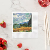 Van Gogh - Wheatfield mit Cypress Tree Serviette (Beispiel)