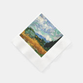 Van Gogh - Wheatfield mit Cypress Tree Serviette (Ecke)