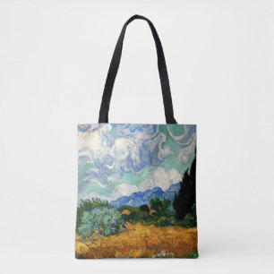 Van Gogh - Wheatfield mit Cypress Tree Tasche