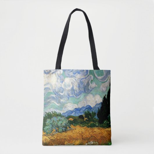 Van Gogh - Wheatfield mit Cypress Tree Tasche (Vorderseite)