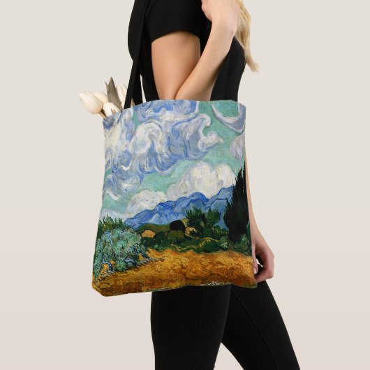 Van Gogh - Wheatfield mit Cypress Tree Tasche (Von Nahem)