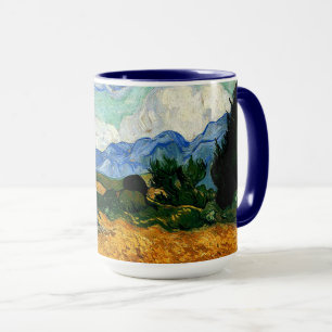 Van Gogh - Wheatfield mit Cypress Tree Tasse